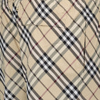 Beachwear Checked Swim Shorts Burberry Beige Homme