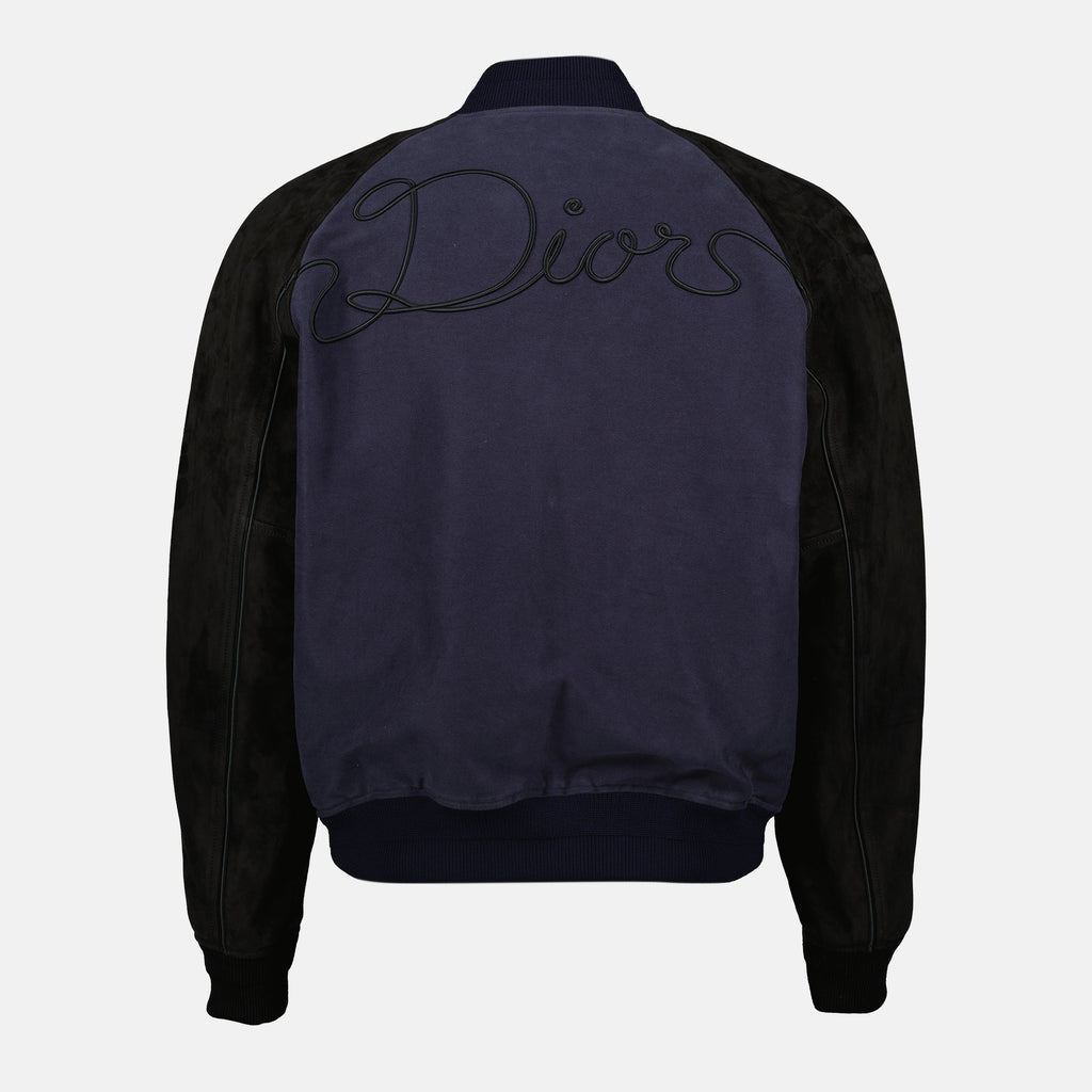 Imagen del artículo Chaqueta Varsity azul marino de la marca Dior para Hombre - Temporada Primavera-Verano 2026 - Vista Trasera