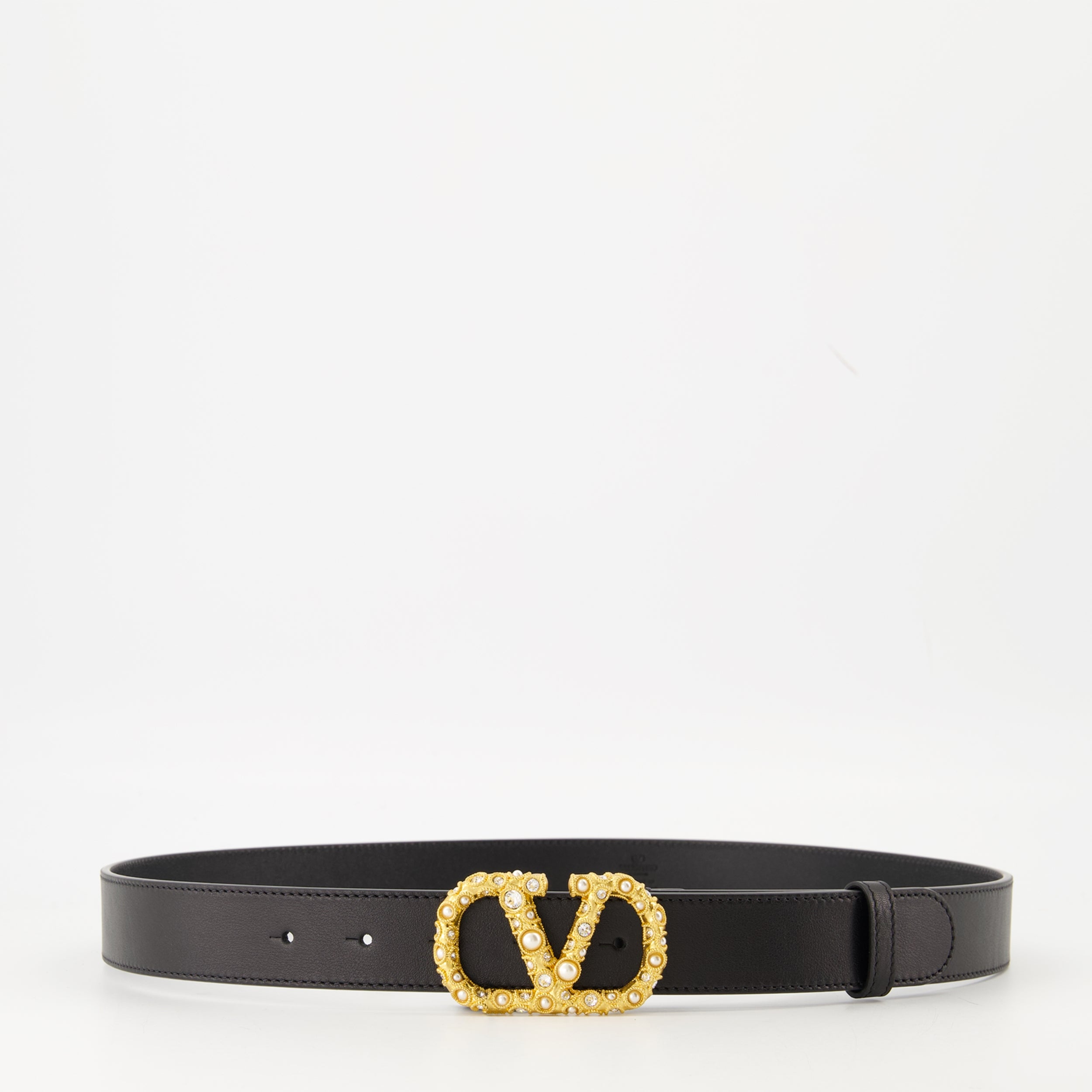 Ceintures VLogo Crystals Belt Valentino Garavani Noir Femme