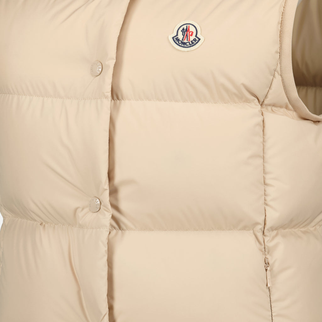 Jackets Badia Sleeveless Down Jacket Moncler Beige Femme