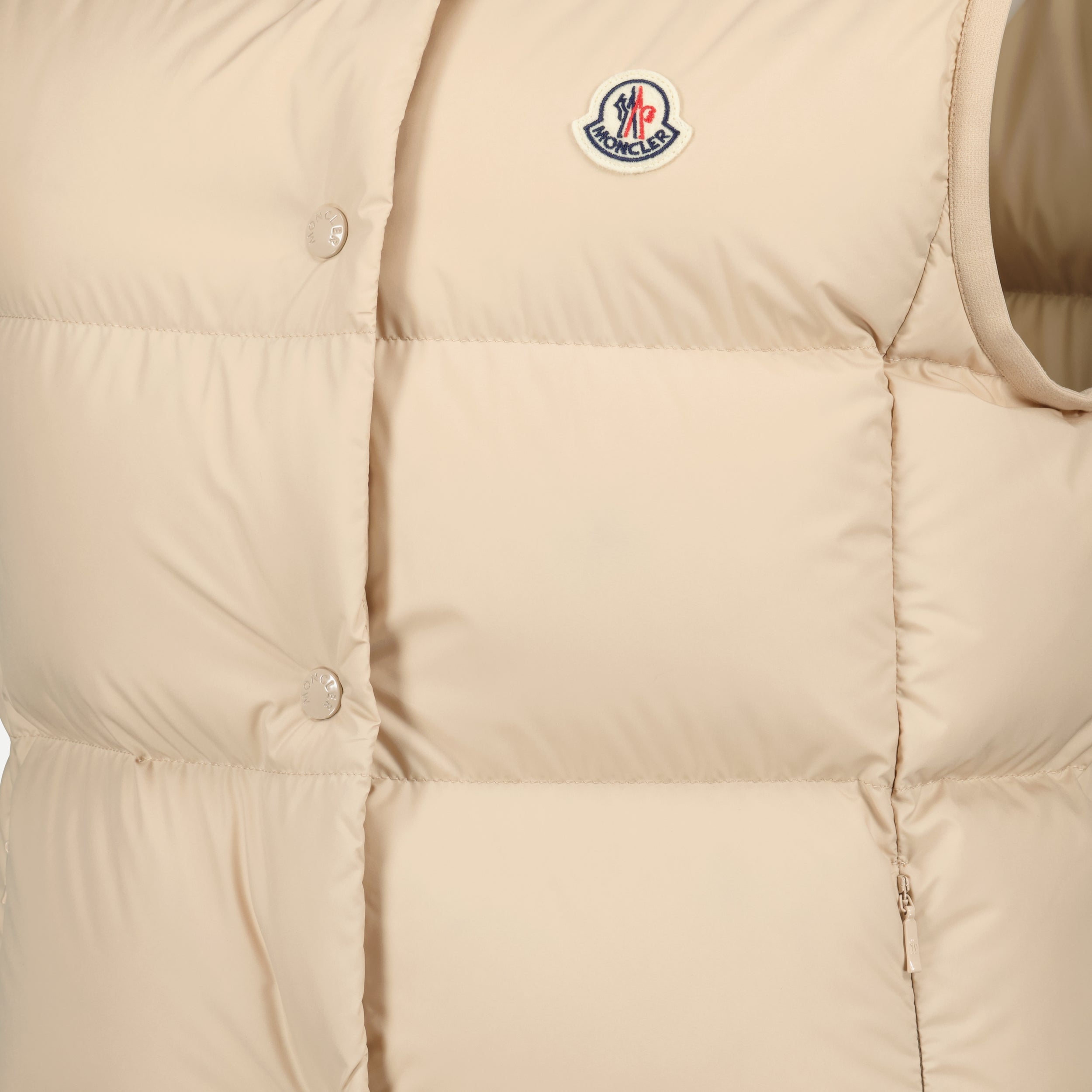 Jackets Badia Sleeveless Down Jacket Moncler Beige Femme