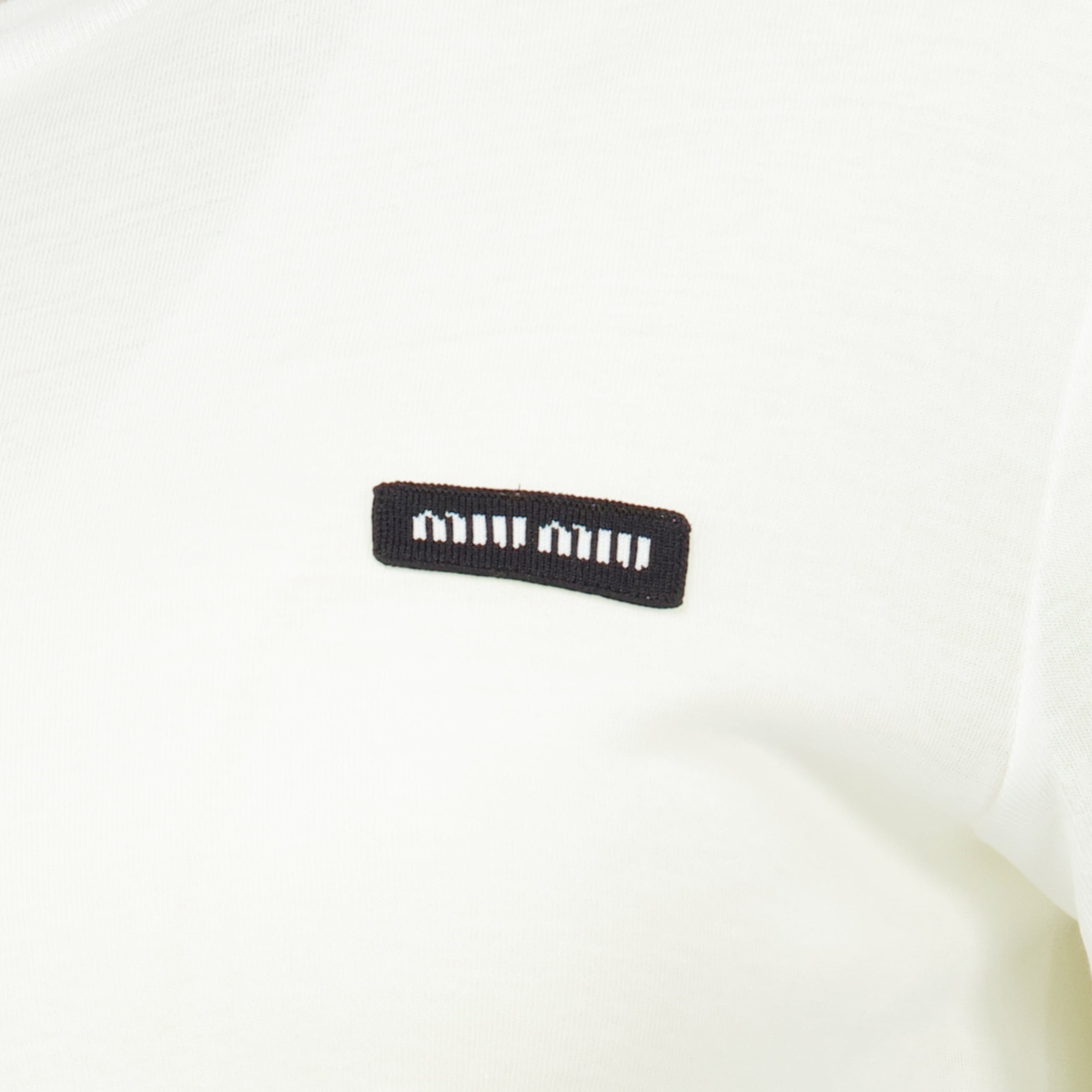 T-shirts Ripp-Jersey T-Shirt in Weiß Miu Miu Blanc Femme