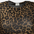 Image de l'article Robe courte en tulle léopard de la marque Saint Laurent pour Femme - Saison Automne-Hiver 2025 - Vue détaillée_2