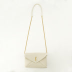Sacs bandoulière Pochette Cassandre à chaîne Saint Laurent Beige Femme