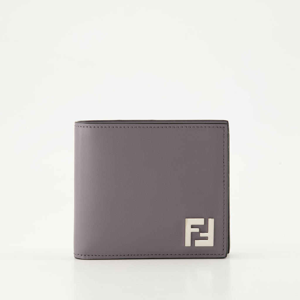 Small leather goods FF Compact Wallet Fendi Gray Homme