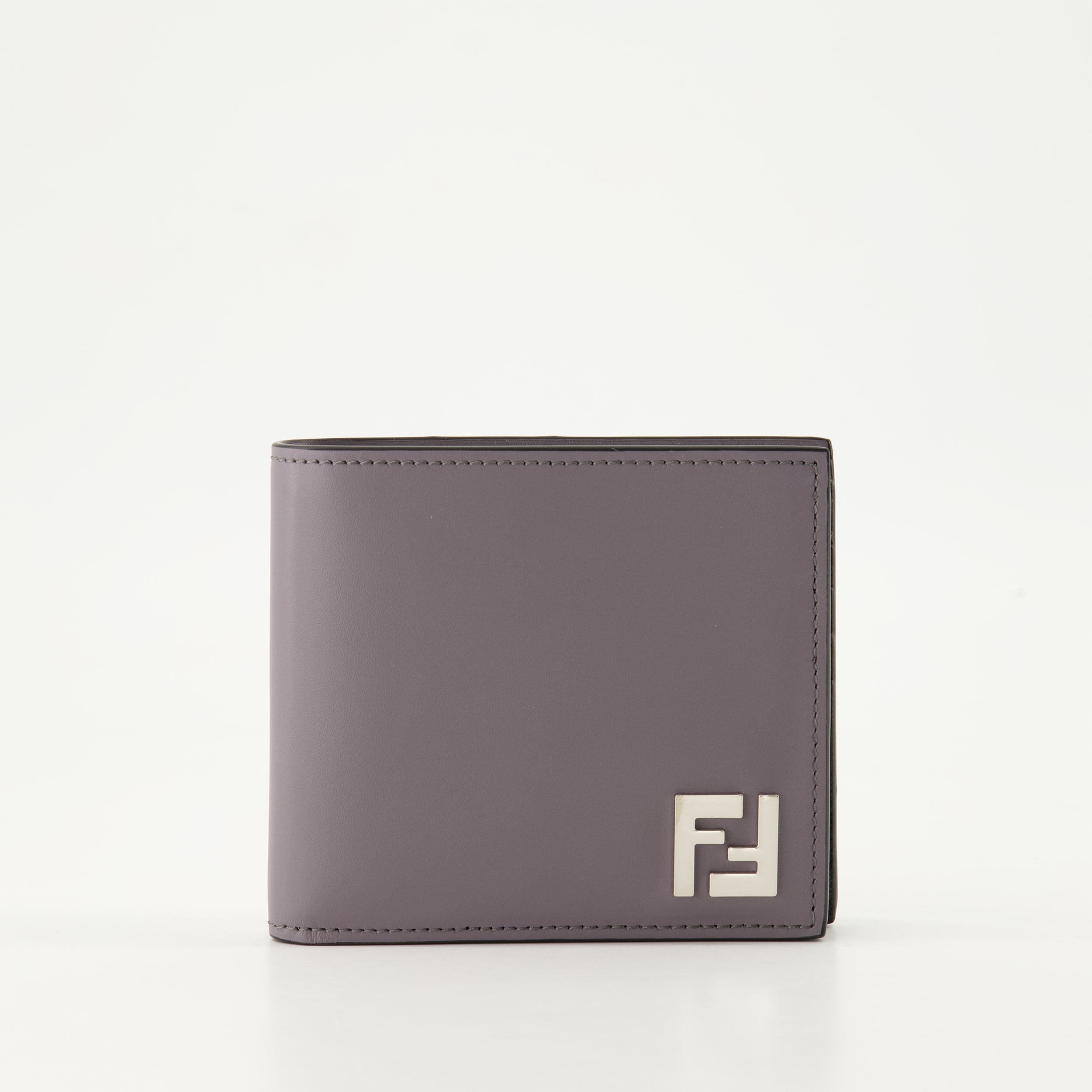 Small leather goods FF Compact Wallet Fendi Gray Homme