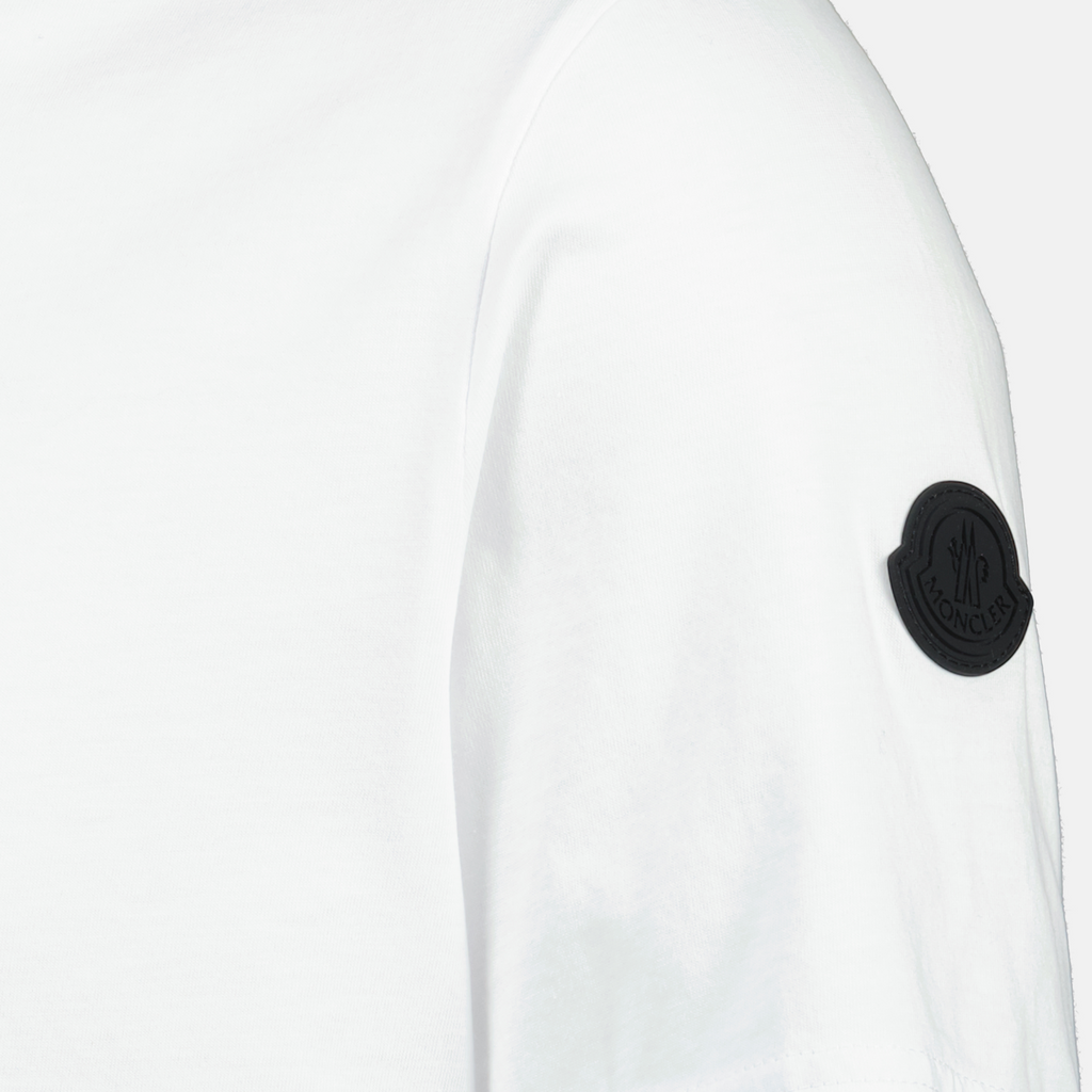 T-shirt T-shirt con logo sbiadito Moncler Bianco Homme