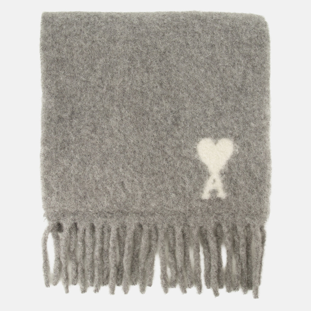 Écharpes, foulards et gants Gray Alpaca Scarf Ami PARIS Gris Unisexe