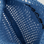 Borse tote Borsa a tracolla all'uncinetto Prada Blu Femme