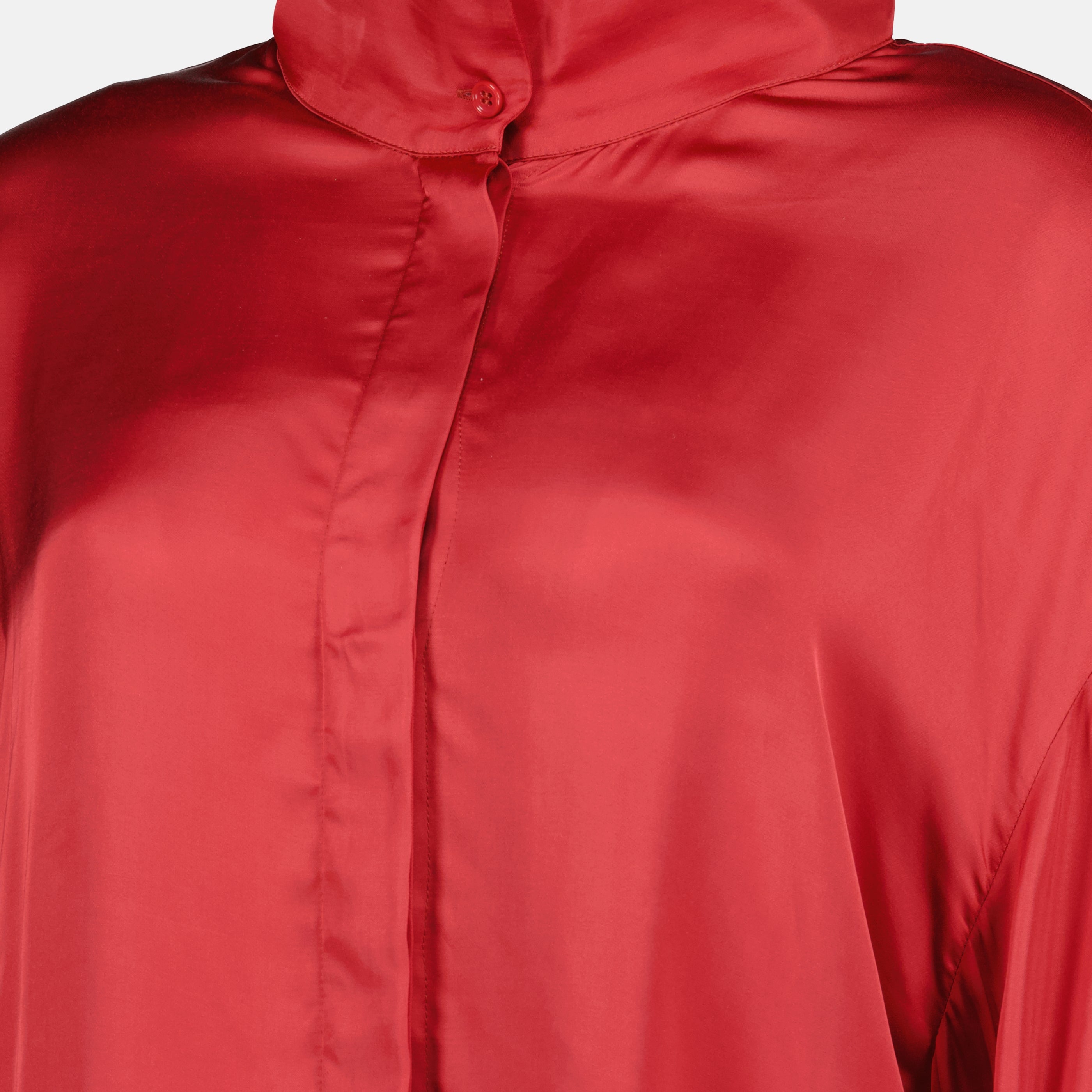 Chemises Chemise fluide à effet satiné rouge Iro Rouge Femme