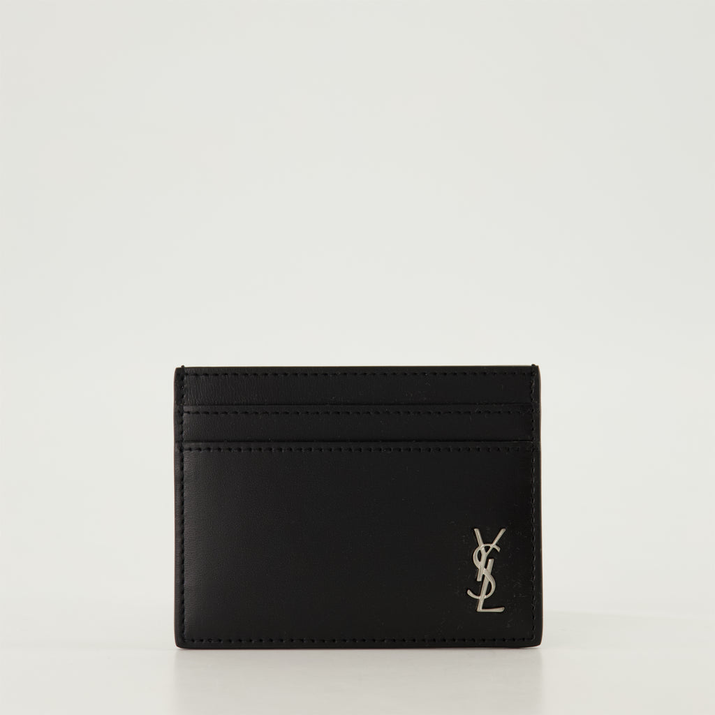スモールレザーグッズ Porte-cartes Tiny Cassandre Saint Laurent 黒 Homme