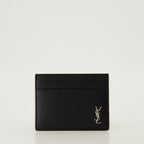 スモールレザーグッズ Porte-cartes Tiny Cassandre Saint Laurent 黒 Homme