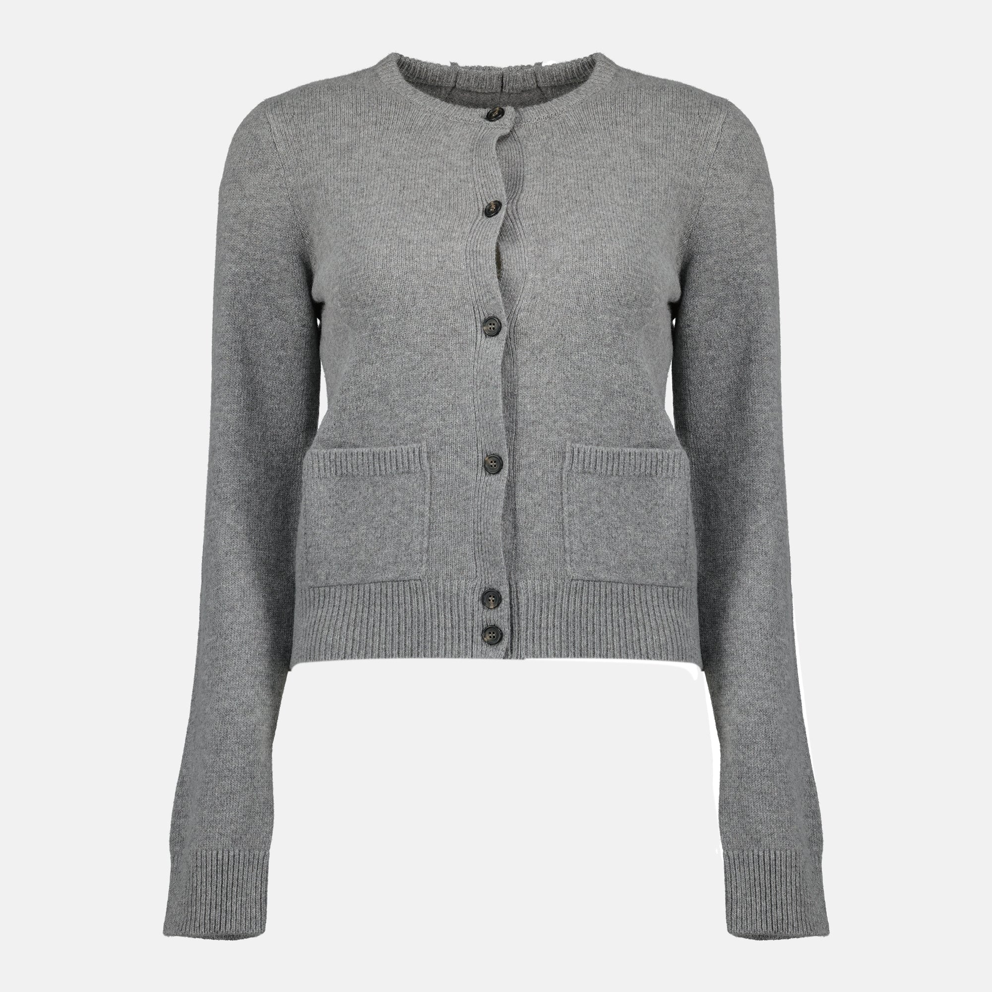 Image de l'article Cardigan gris de la marque Mm6 pour Femme - Saison Automne-Hiver 2025 - Vue de Face