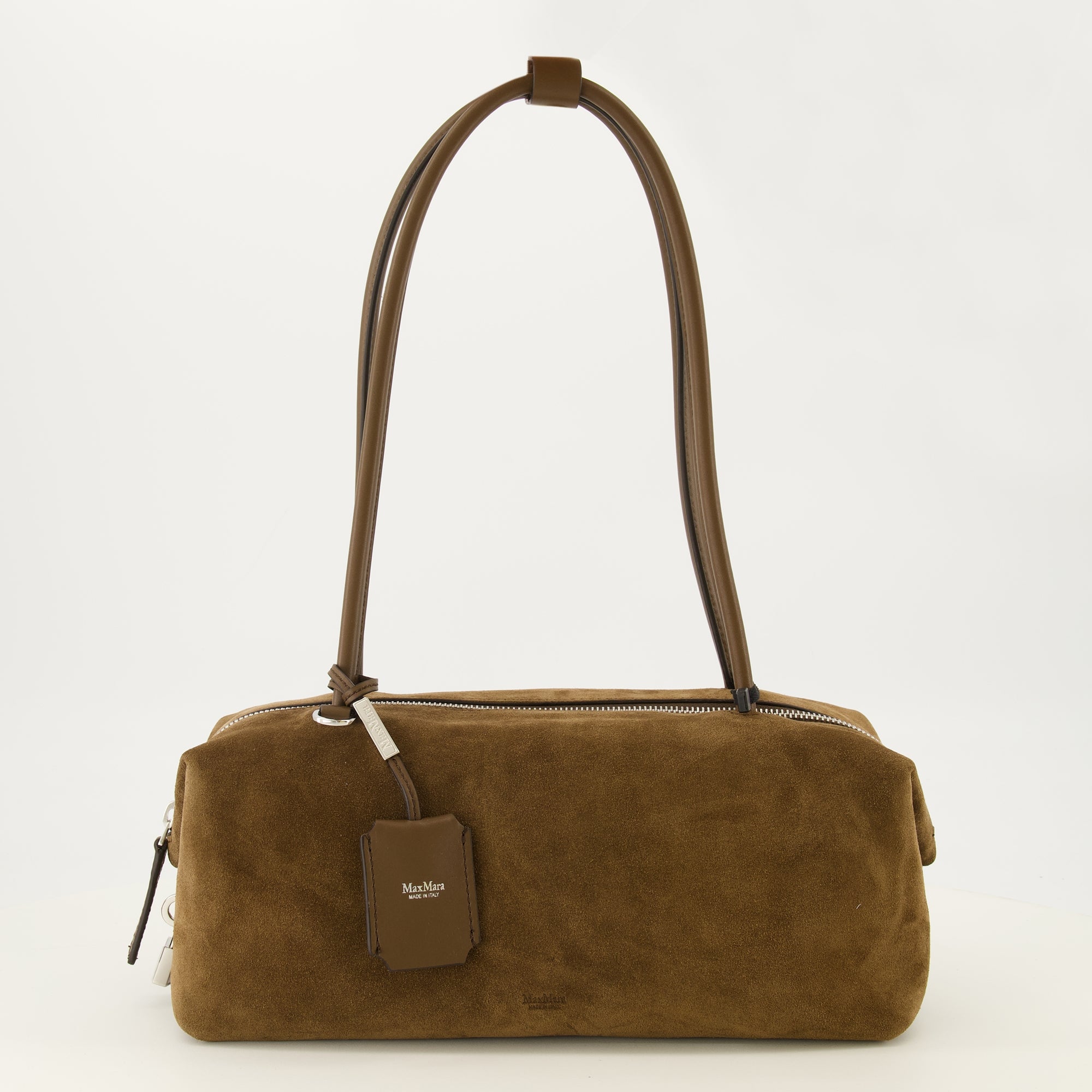 Sacs à main et épaule Bolso Boston horizontal en cuero de gamuza marrón Max Mara Marron Femme