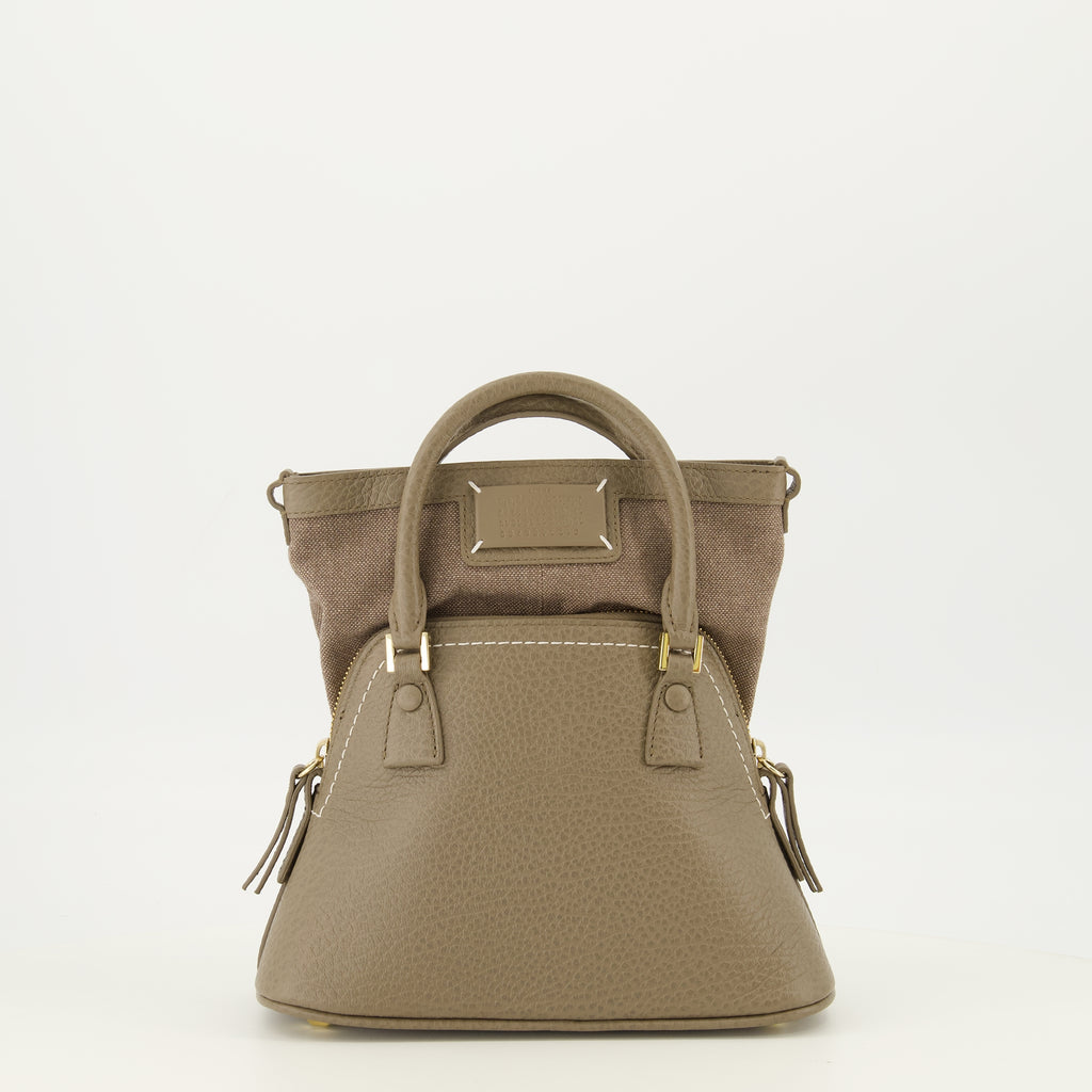 Sacs à main et épaule 5AC Micro Leather Bag in Brown Mm6 Marron Femme