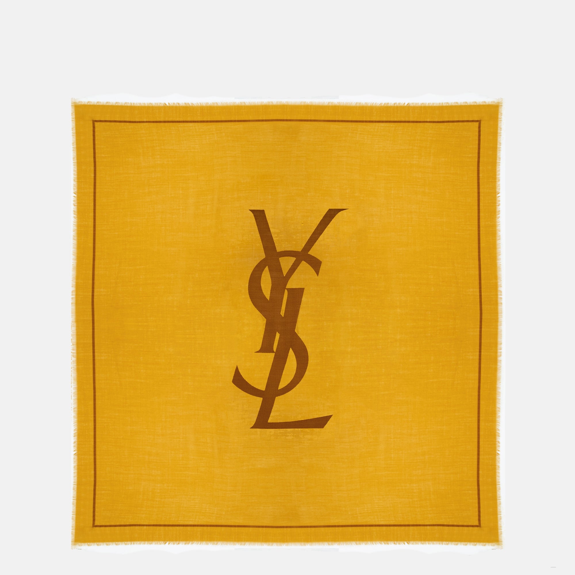 Écharpes, foulards et gants カサンドルシルクスカーフ イエローウール Saint Laurent Jaune Femme