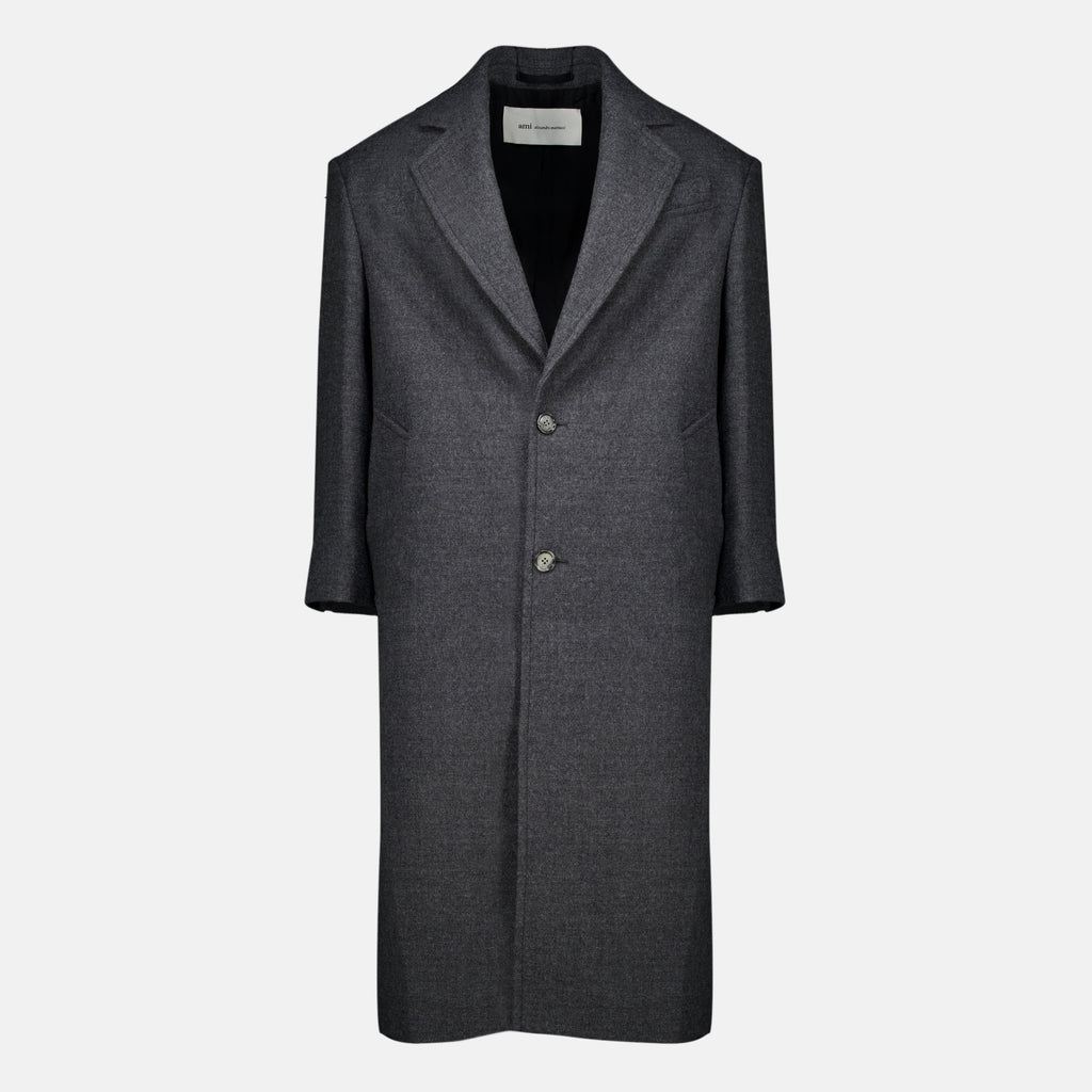 Manteaux Grau Wolle Mantel Ami PARIS Gris Homme