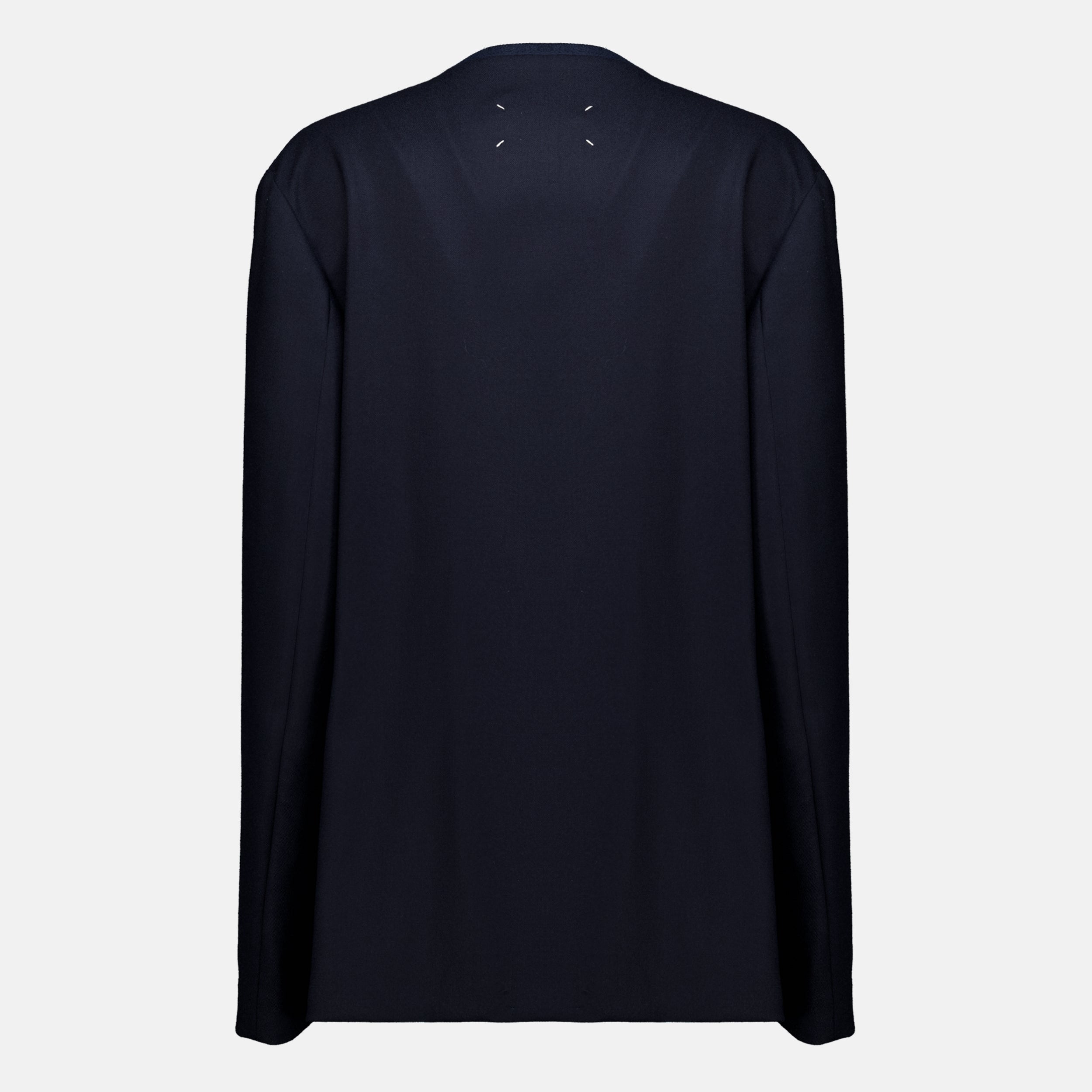 Vestes 네이비 블루 울 재킷 Maison Margiela Bleu foncé Femme