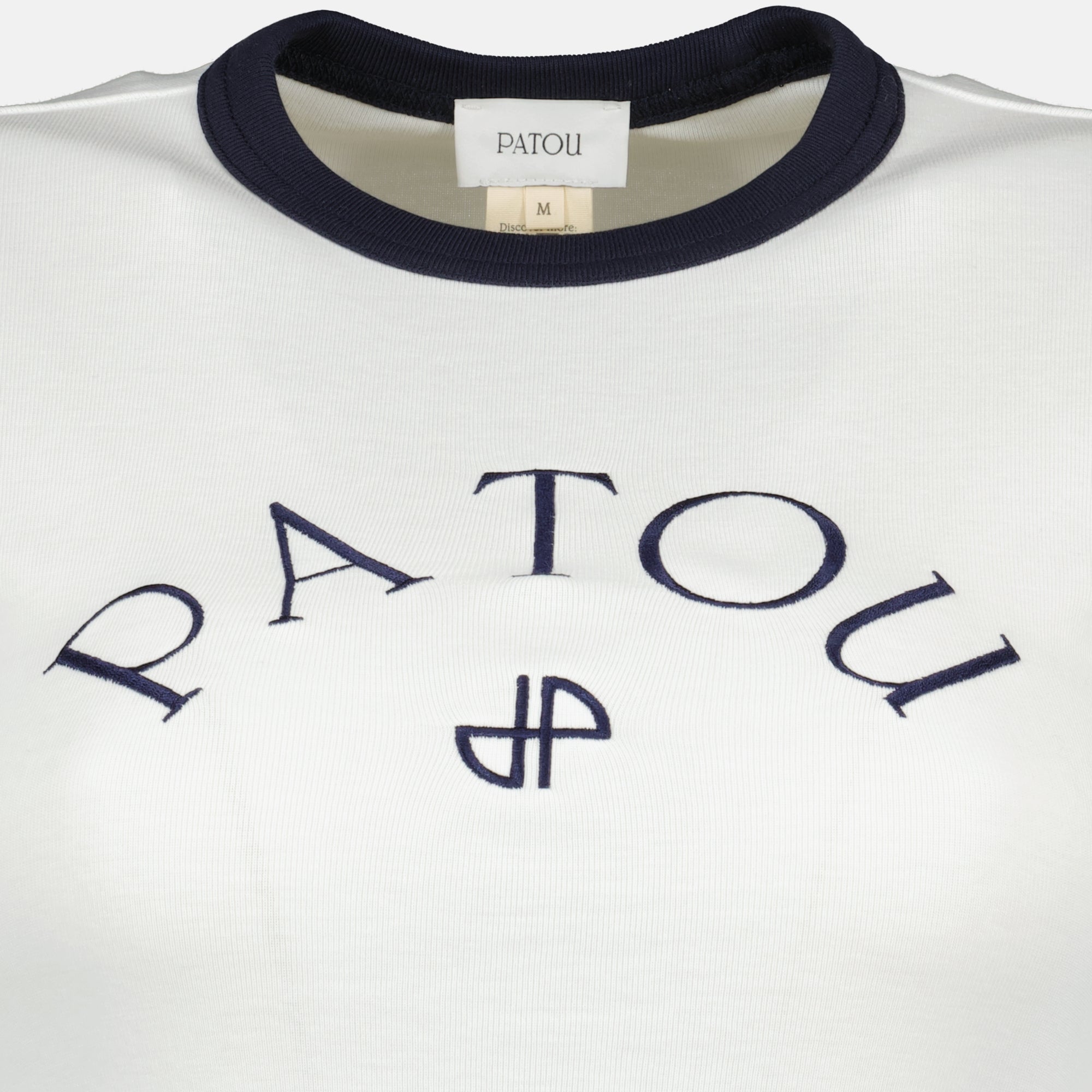 Image de l'article T-shirt à logo blanc de la marque Patou pour Femme - Saison Printemps-Été 2026 - Vue détaillée_1