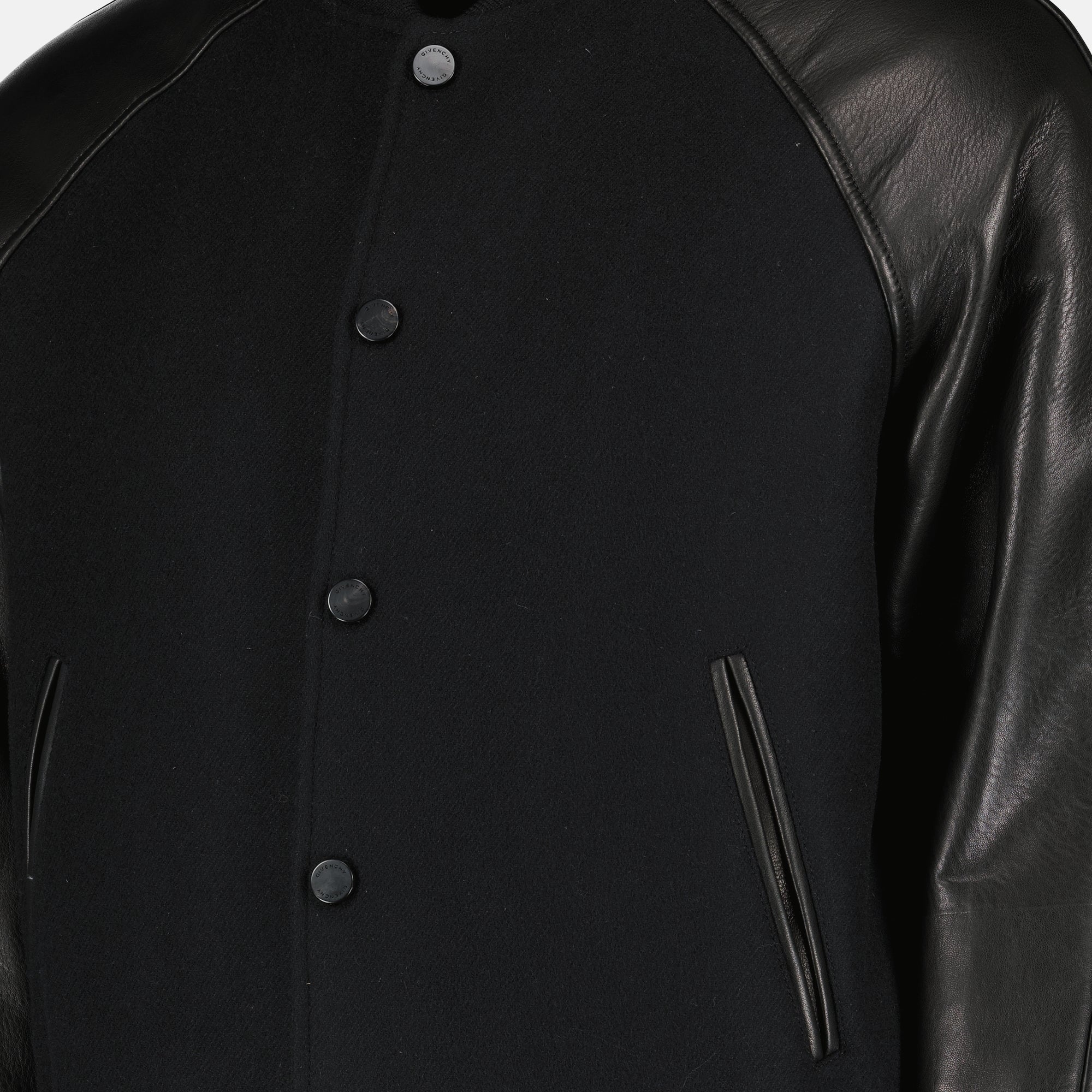 Image de l'article Bomber bi-matière noir de la marque Givenchy pour Homme - Saison Printemps-Été 2026 - Vue détaillée_1