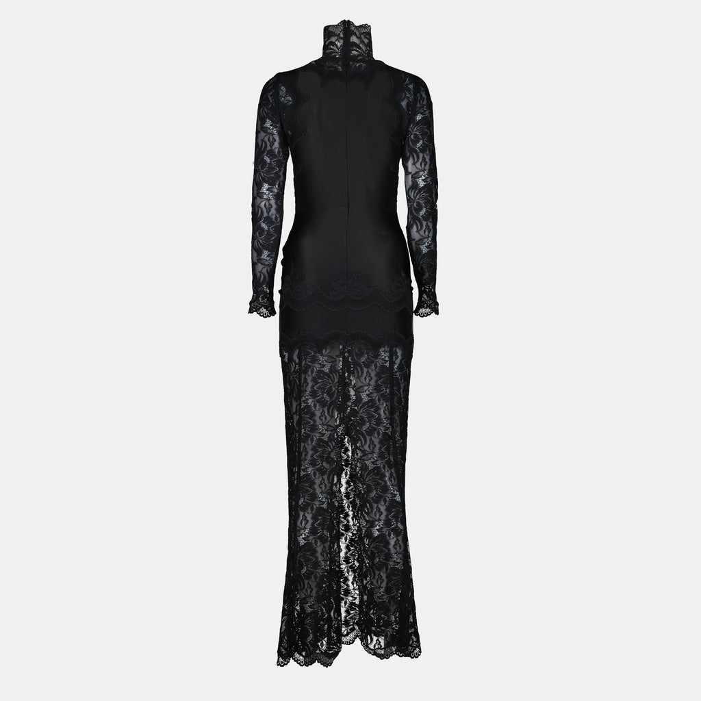 Dresses Long Lace Dress Rabanne Black Women