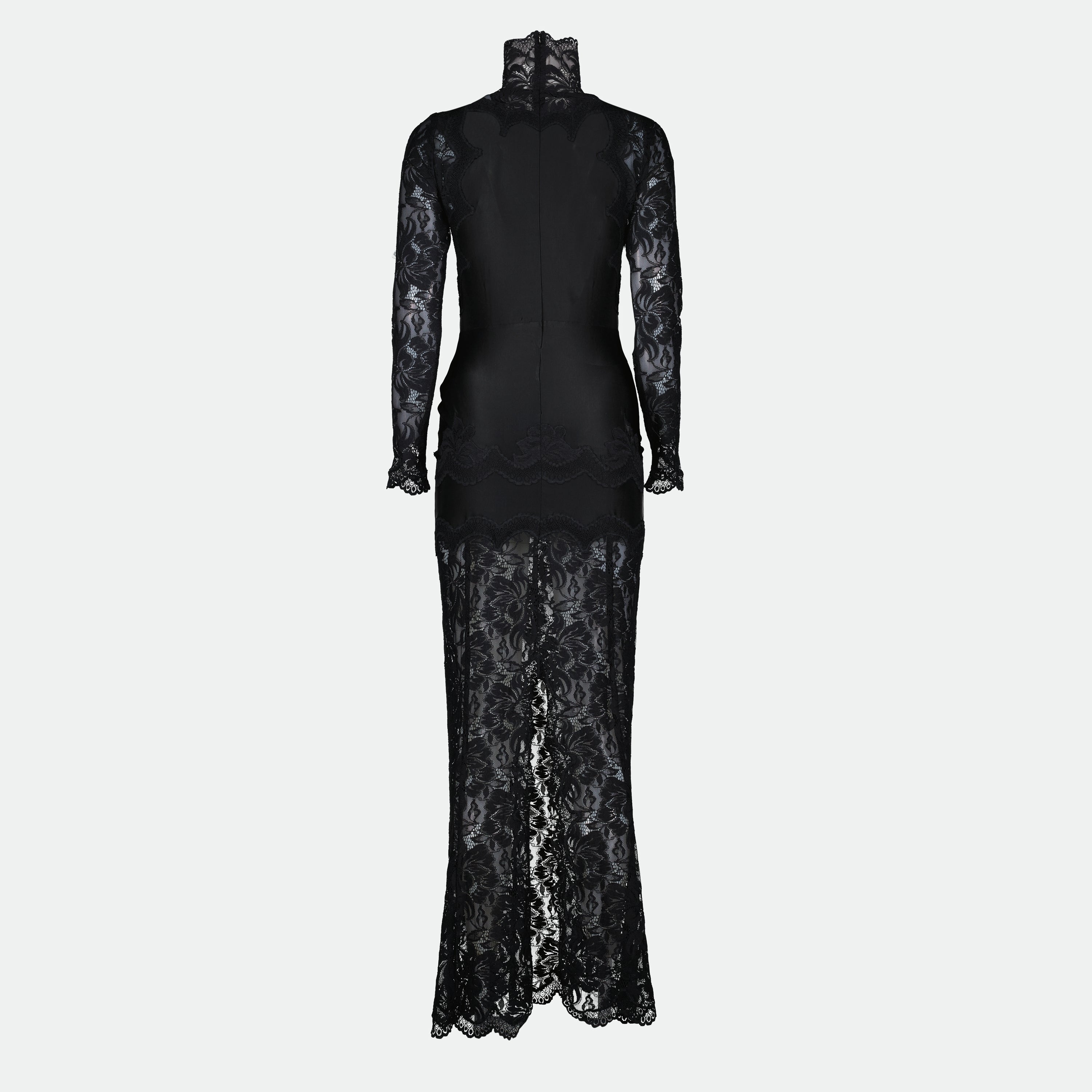 Dresses Long Lace Dress Rabanne Black Women