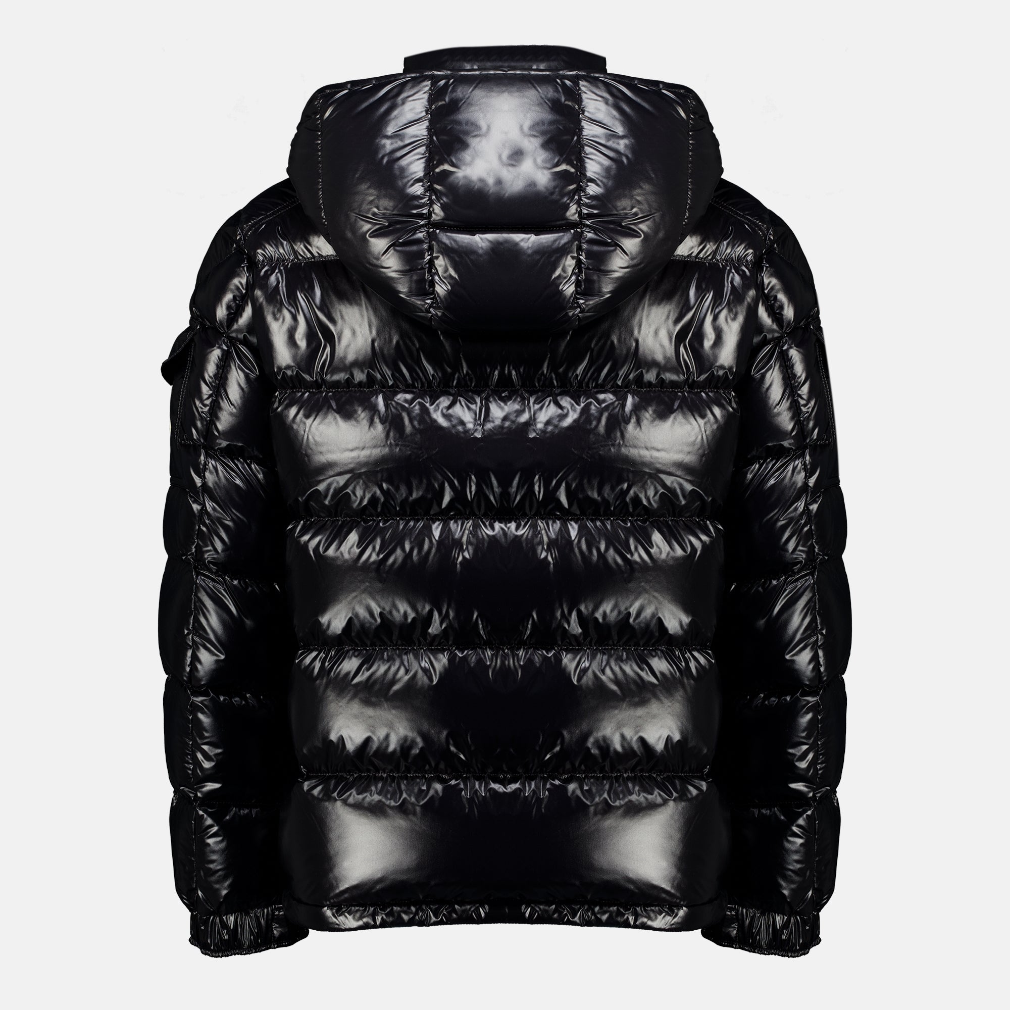 Manteaux Chaqueta Acolchada Negra Maya en Nylon Brillante Moncler Noir Homme