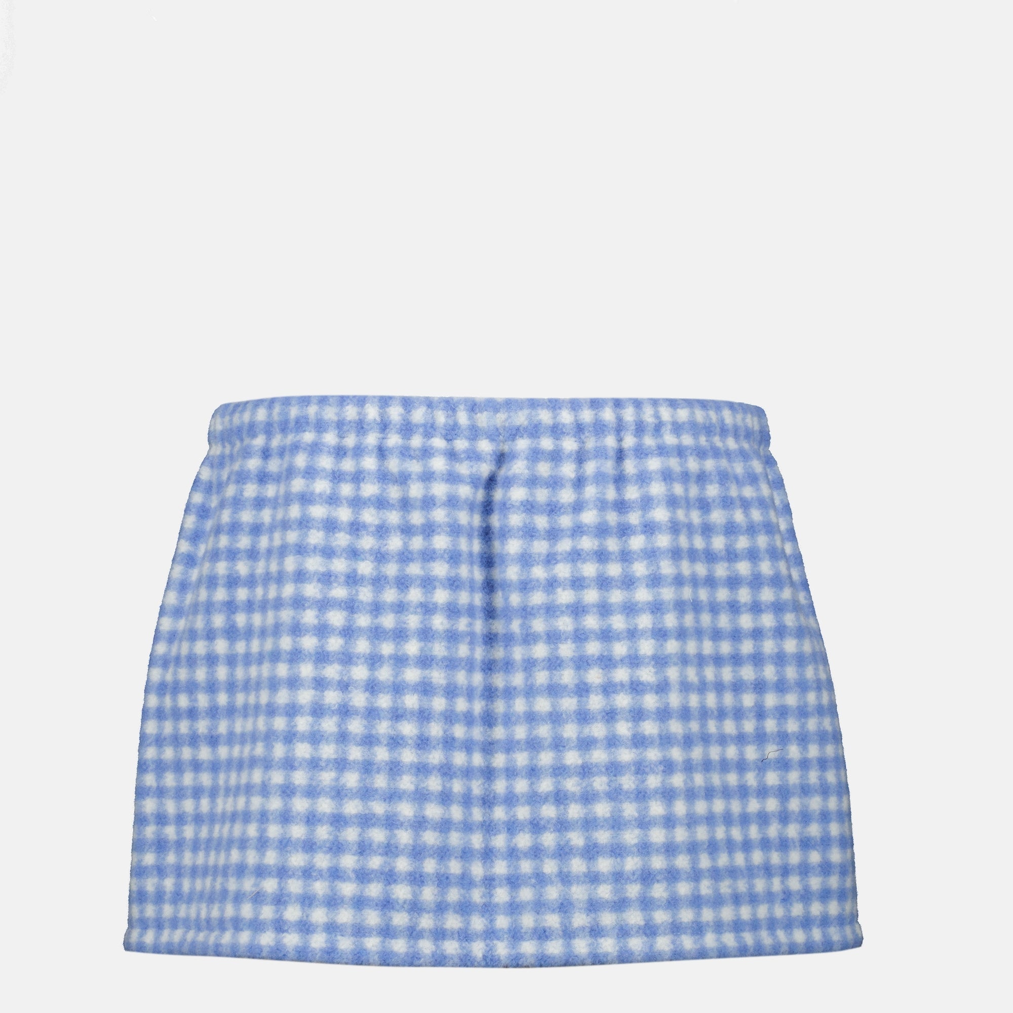 Jupes Saia Mini Vichy em Fleece Miu Miu Bleu Femme