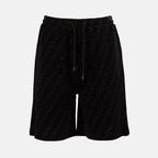 Shorts Bermuda FF en piqué Fendi Nero Homme