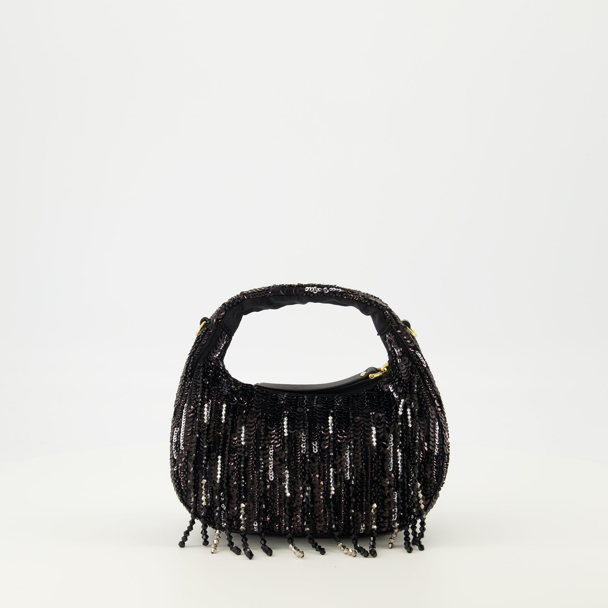 Sacs à main et épaule Mini Wander Sequin Bag Miu Miu Noir Femme