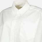 Image de l'article Chemise AMI de coeur crop blanche de la marque Ami PARIS pour Femme - Saison Printemps-Été 2026 - Vue détaillée_1