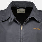 Vestes Blouson en chambray gris Miu Miu Gris Femme