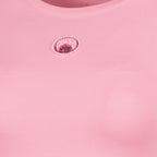 T-shirts T-shirt con Logo in Perle Rosa Marine Serre Rose Femme