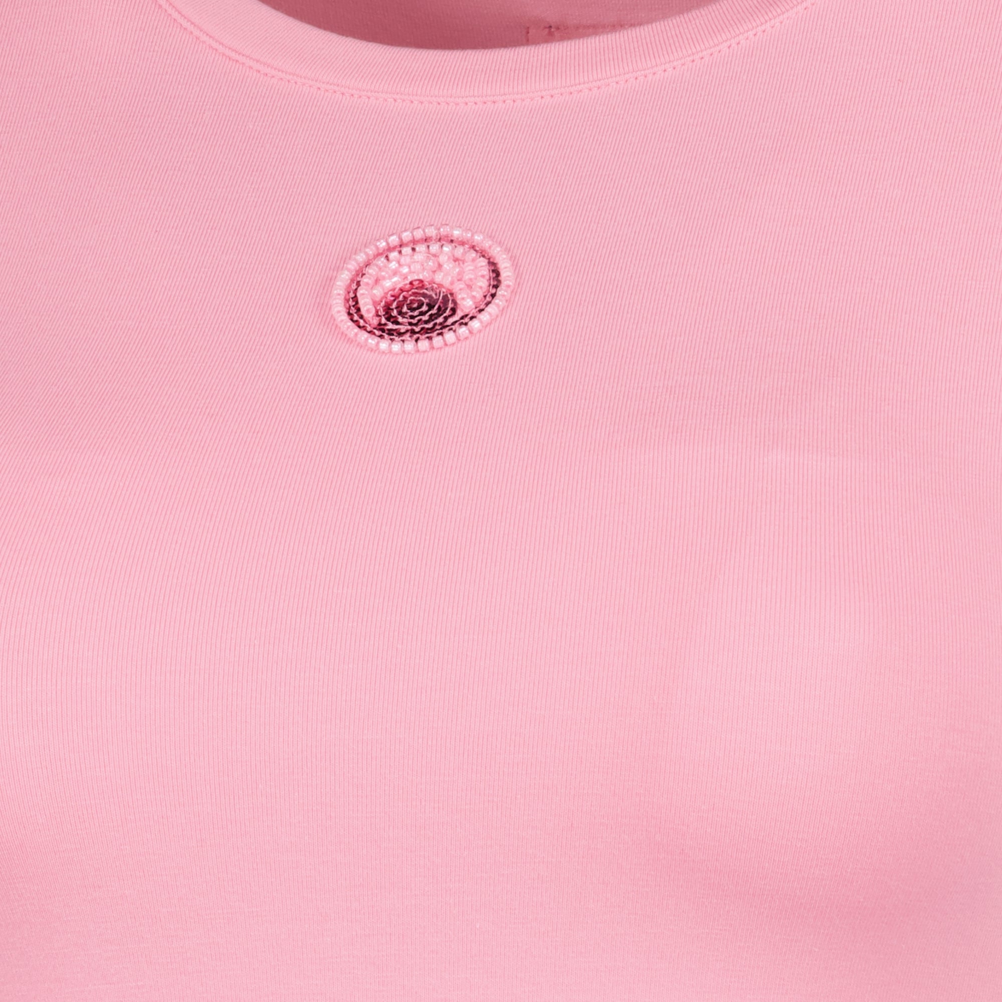T-shirts T-shirt con Logo in Perle Rosa Marine Serre Rose Femme