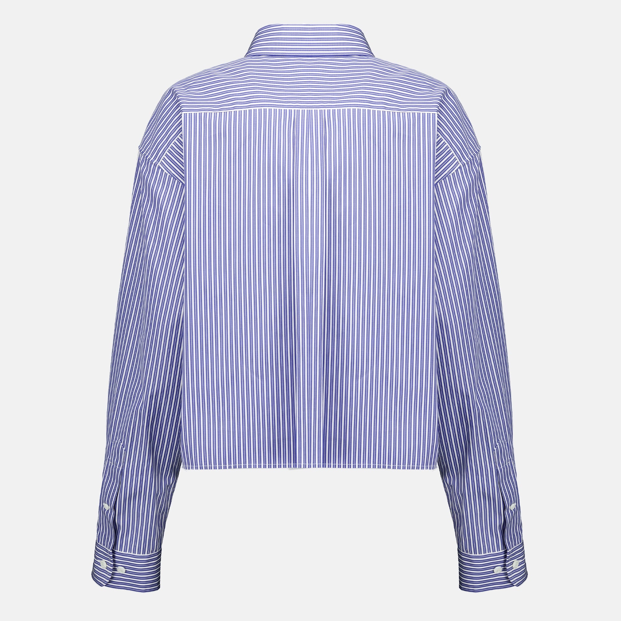 Chemises Camisa Popeline Risgada Azul Marinho Miu Miu Bleu foncé Femme