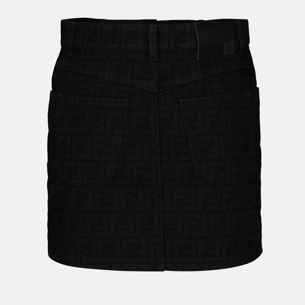 Gonne Gonna Denim FF Fendi Nero Donne