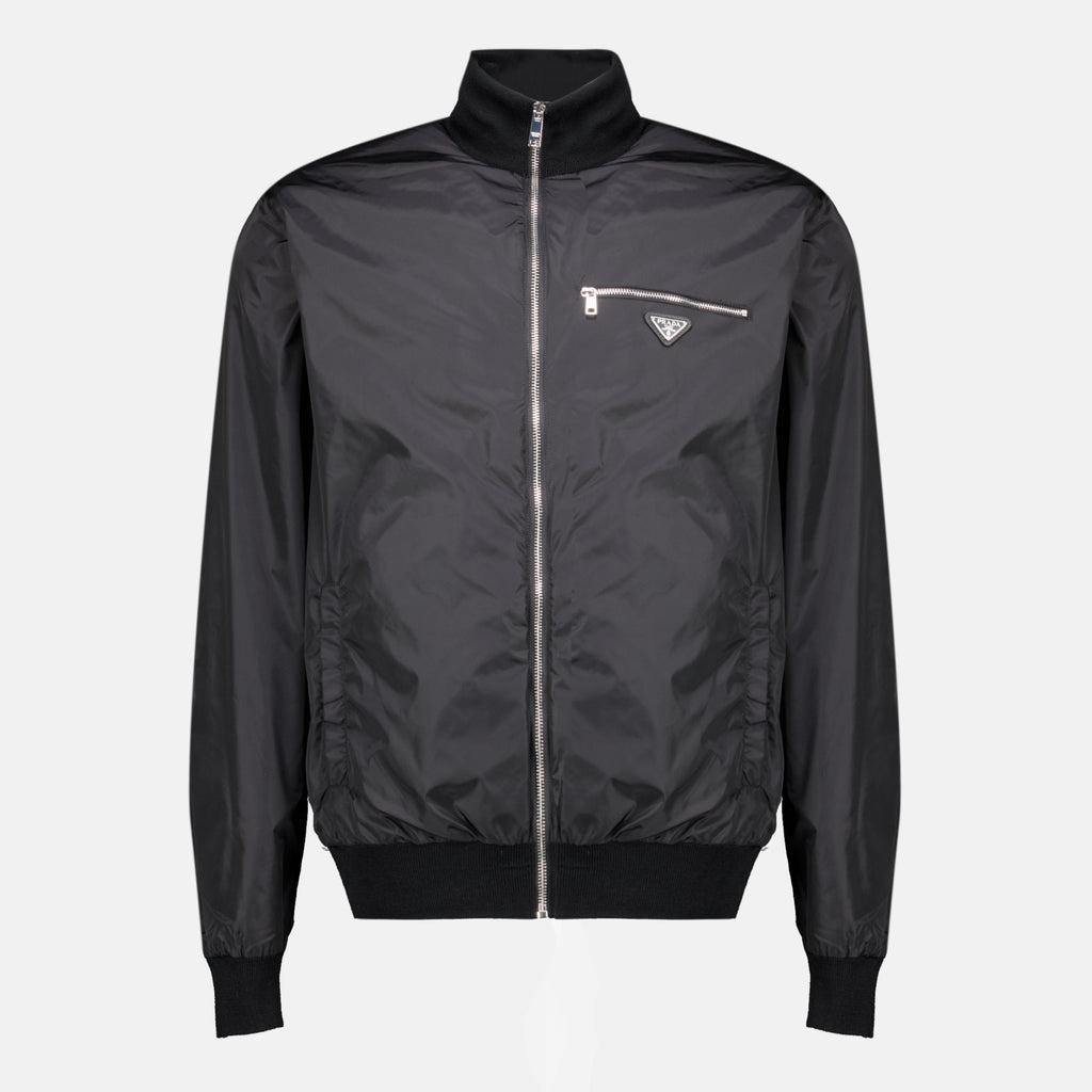 Vestes Wendbare Zip-Jacke Schwarz Prada Noir Homme