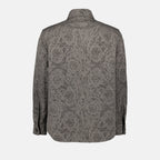 Camisas Camisa Overshirt Barocco Versace Gris Hombres