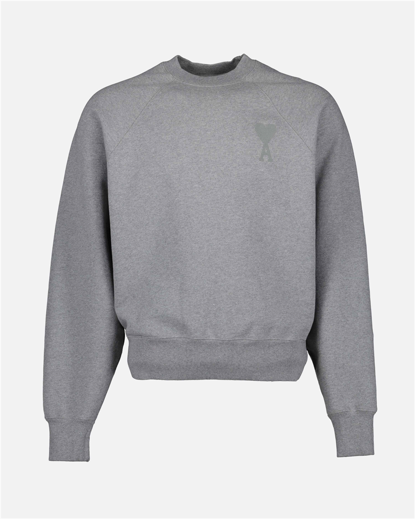 Sweatshirts USW002.747 055 gris chine Ami PARIS Gris Unisexe