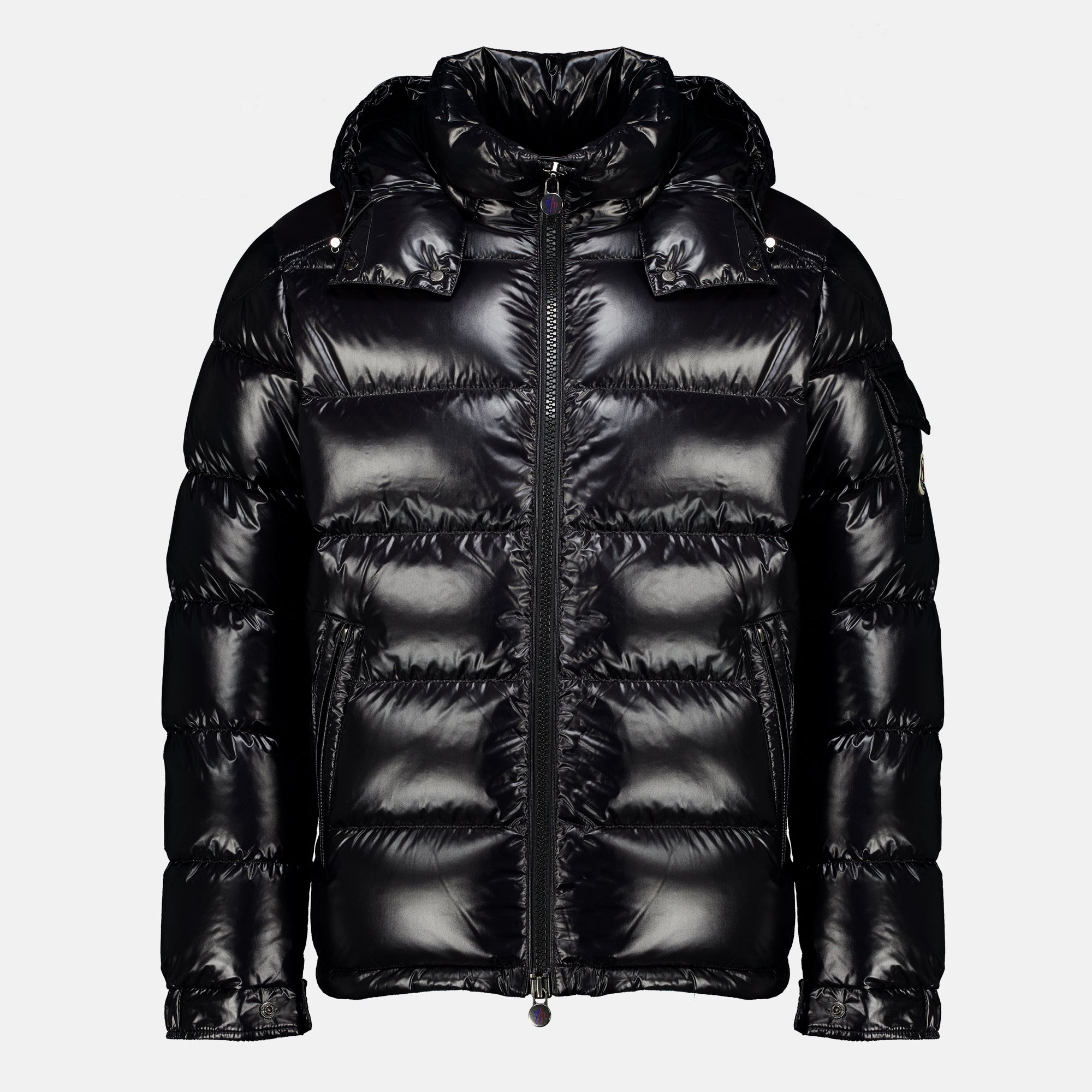 Manteaux Chaqueta Acolchada Negra Maya en Nylon Brillante Moncler Noir Homme