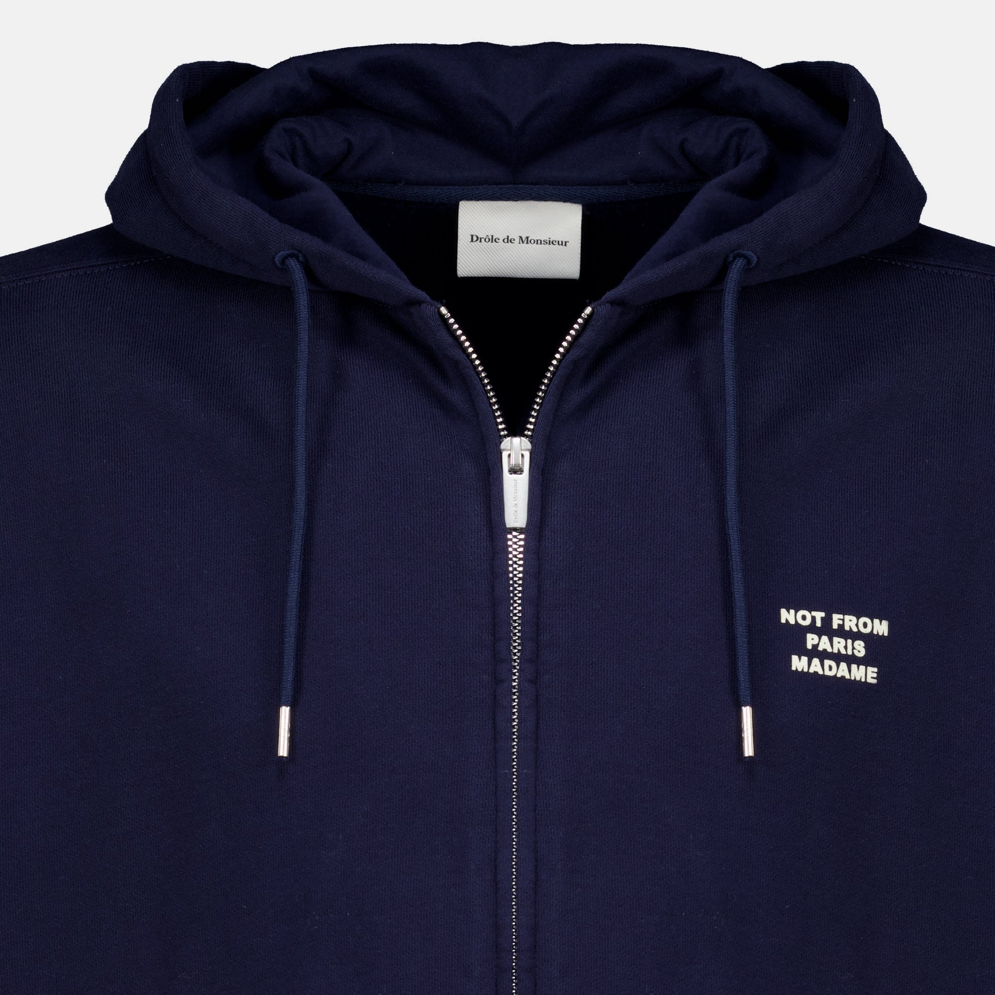 Sweatshirts Navy Blue Slogan Zip Sweatshirt Drole De Monsieur Bleu foncé Homme