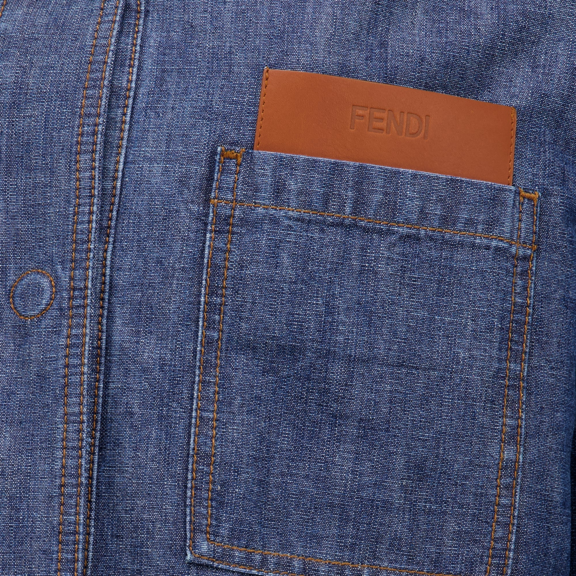 Vestes 블루 데님 자켓 Fendi Bleu Femme