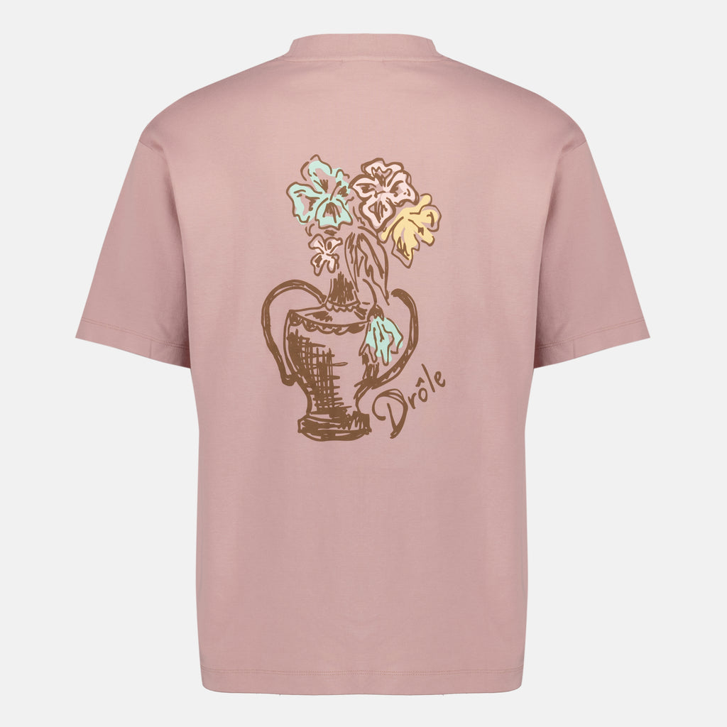 Image de l'article T-shirt rose Vase Havana de la marque Drole De Monsieur pour Homme - Saison Printemps-Été 2026 - Vue de Dos