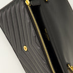 Sacs bandoulière カサンドル ウォレット ブラックレザー チェーン付き Saint Laurent Noir Femme