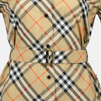 Robes Robe chemise Check Burberry Beige Femme