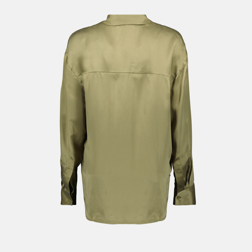 シャツ ジャリラ シルク シャツ Iro カーキ Femme