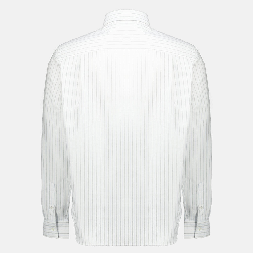 Chemises Chemise rayée en coton Maison Kitsune Blanc Homme