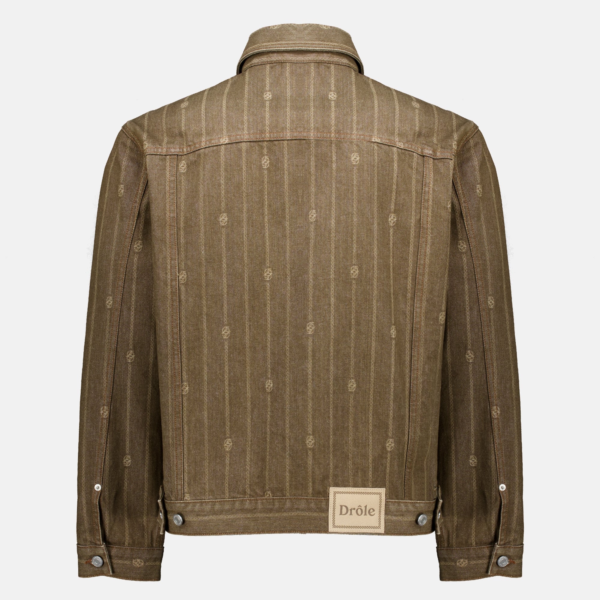 Vestes Brown Denim Monogram Jacket Drole De Monsieur Marron Homme