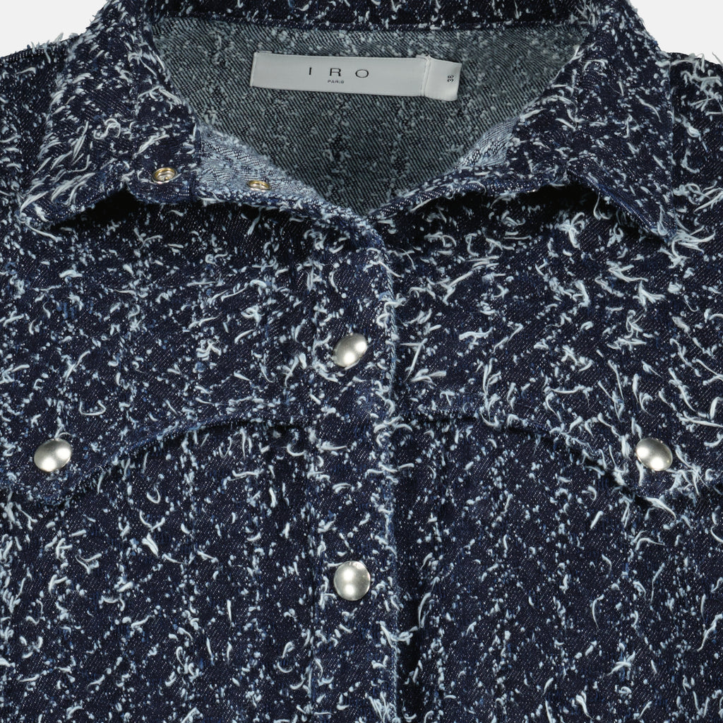 Vestes 네이비 블루 부클 데님 오버셔츠 Iro Bleu foncé Femme