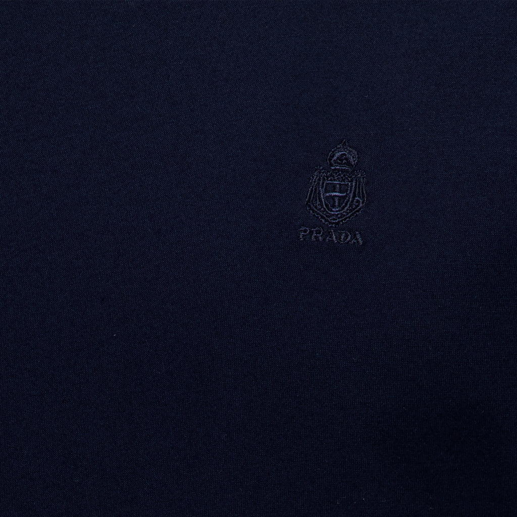 T-shirts T-shirt brodé bleu marine Prada Bleu foncé Homme